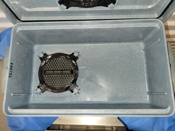 Used STERIS TG28AA STERILIZATION CASE W/INSIDE TRAY (10.5"L × 6.5"D × 3"H)