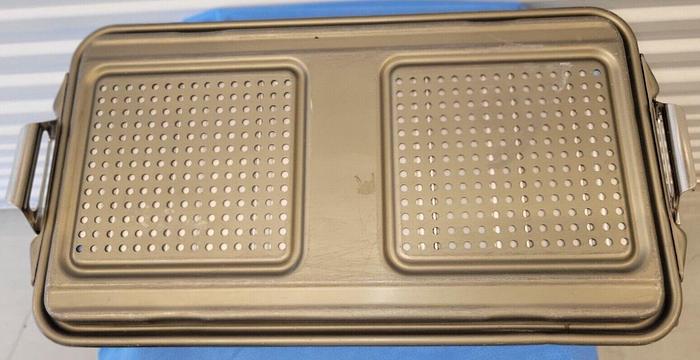 Used Baxter V. Mueller Genesis Instruments Sterilization Case  21.5"L × 12"D × 3.25"H