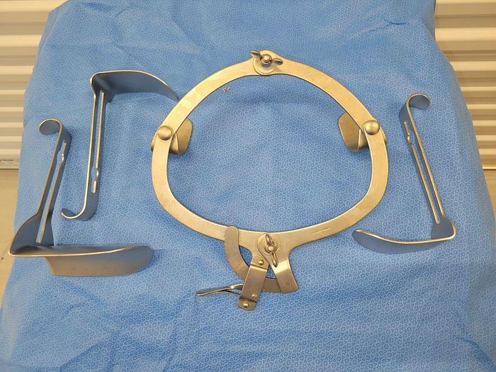 Used OB/GYN Surgical O'Sullivan O'Connor Abdominal Retractor Set w/3 Blades