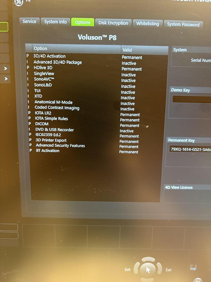 Used VOLUSON P8 BT18 OB/GYN Ultrasound System