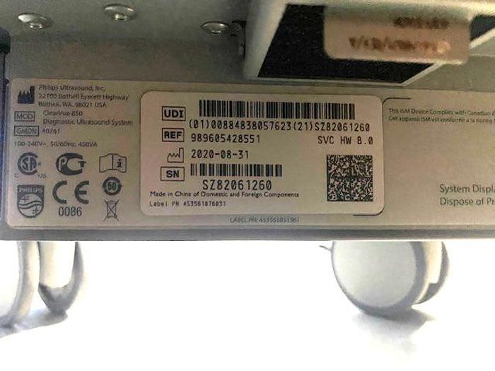 Used PHILIPS ClearVue 850 Ultrasound System