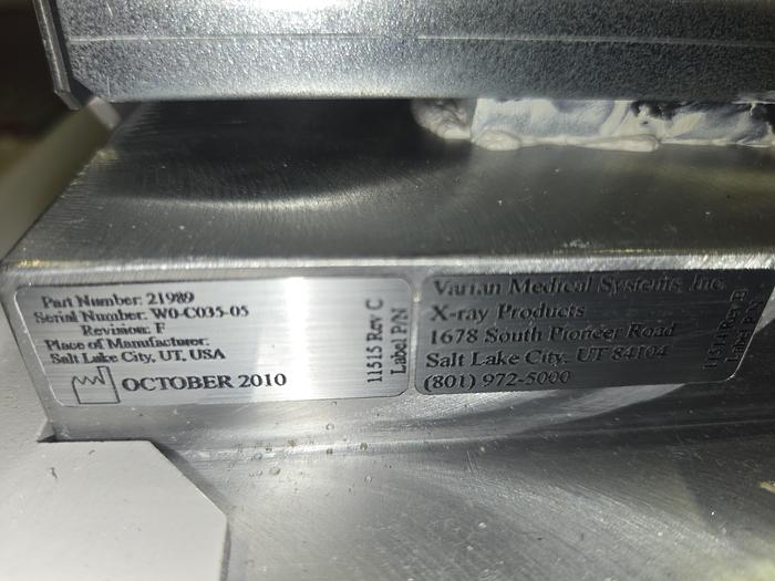 Used VARIAN 21989 20 x 20 CM FPD DETECTOR (TOSHIBA 8000A DSA Parts)