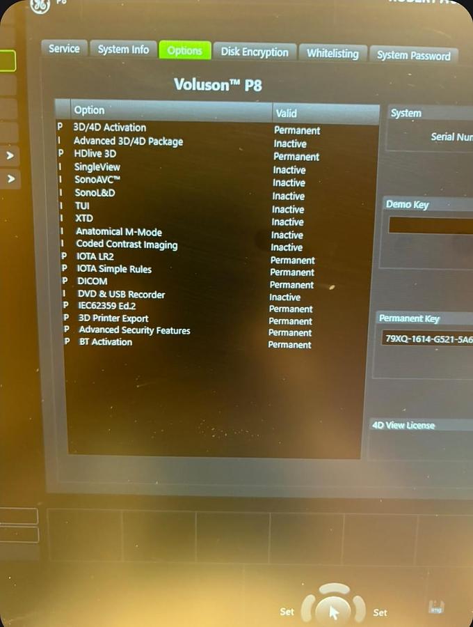 Used VOLUSON P8 BT18 OB/GYN Ultrasound System
