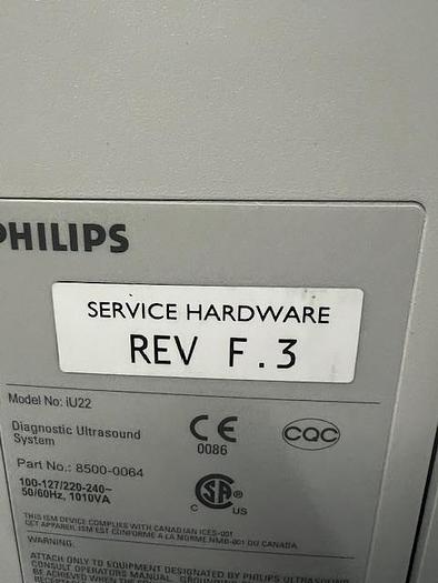 Used PHILIPS iU22 Ultrasound System