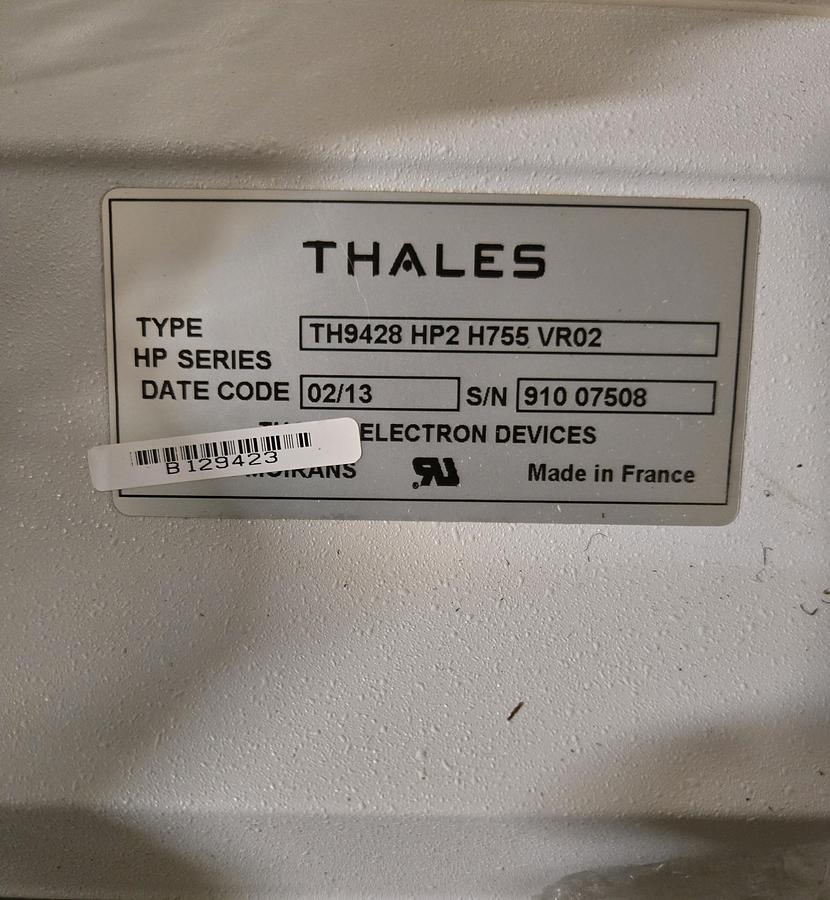 Used THALES TH9428 HP2 H755 VR02 Image Intensifier (9-inch)