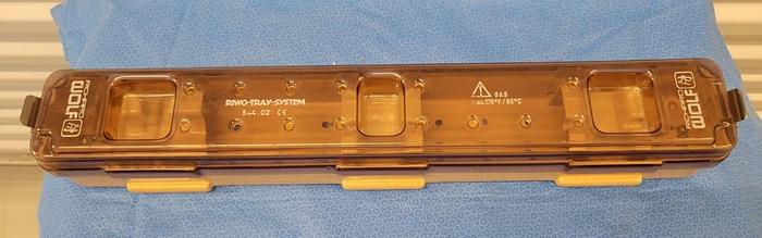 Used RICHARD WOLF 544.021 Sterilization Tray Case (16-1/4" x 2-1/2" x 2-1/4" )