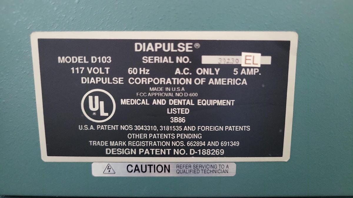 Refurbished DIAPULSE D103 PEMF Therapy System