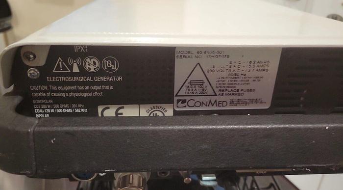 Used CONMED System 5000 ESU 60-8005-001 W/Mobile Pedestal & Footswitch