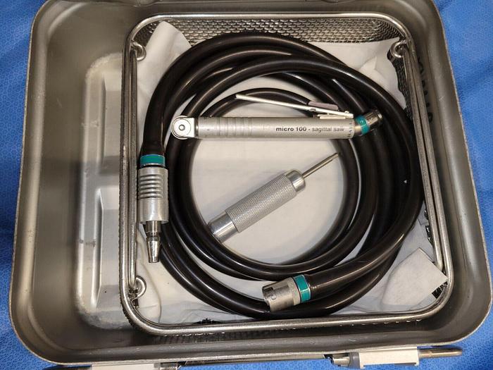 Used HALL 5053-11 Micro 100 Sagittal Saw w/Hose, Hex, & Genesis Autoclavable Case
