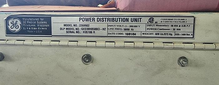 Used GE  2269902 LightSpeed  CT PDU (H2 Power Distribution Unit)