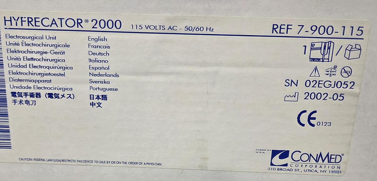 ConMed Hyfrecator 2000
