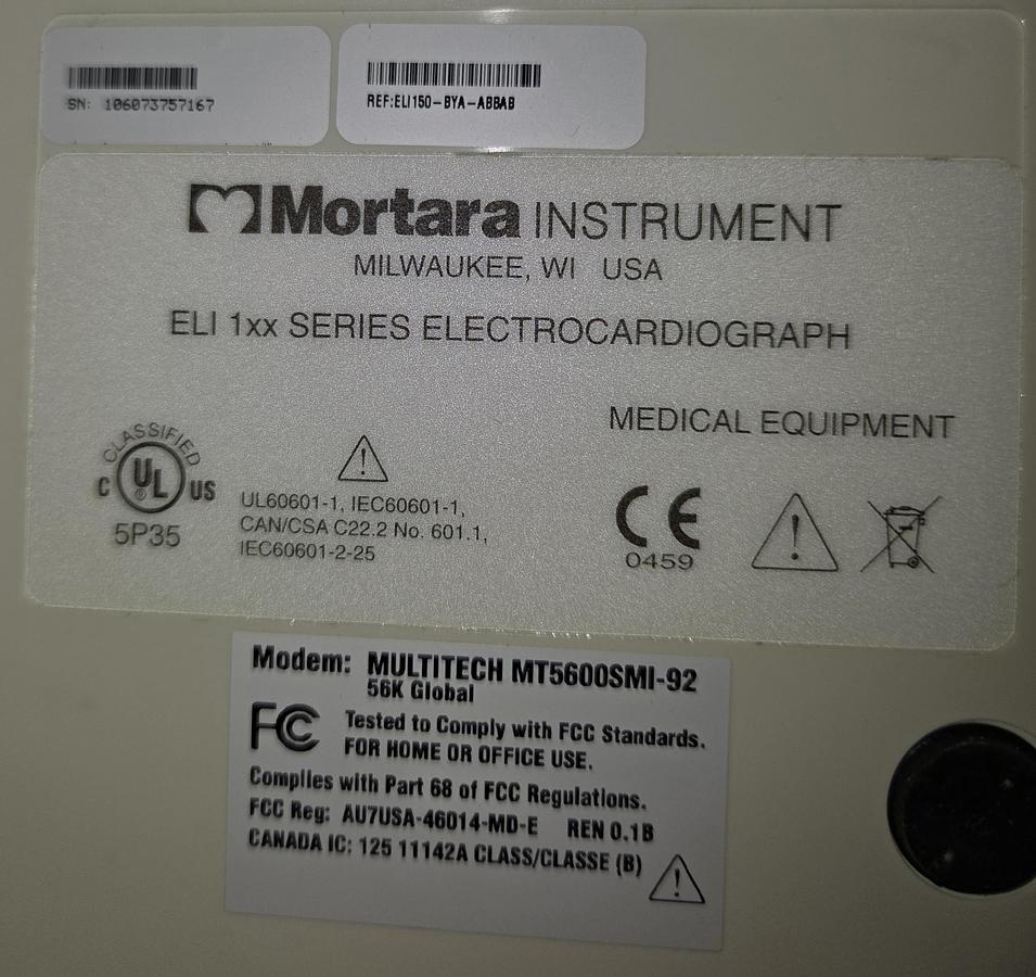 Refurbished Mortara ELI 250 ECG/EKG System