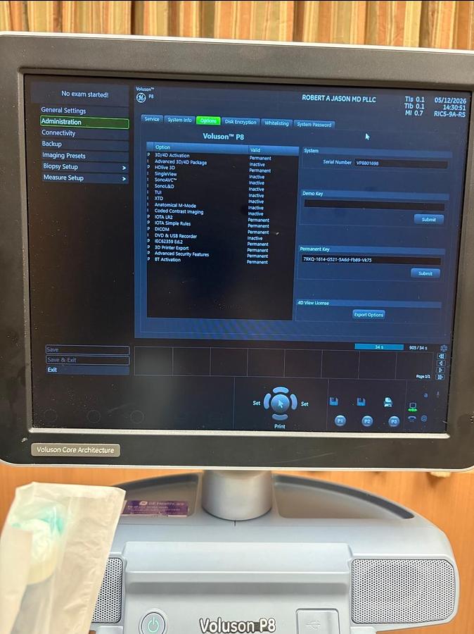 Used VOLUSON P8 BT18 OB/GYN Ultrasound System
