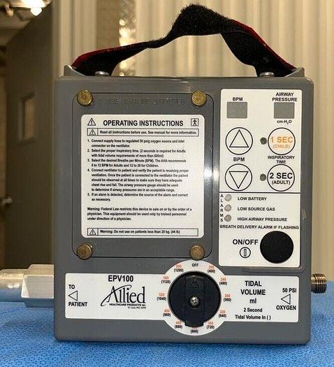 Used Allied EPV100 Portable Ventilator w/Breath Assist Control