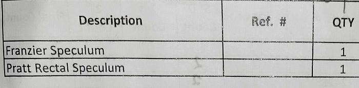 Used HEMORRHOIDECTOMY SURGICAL INSTRUMENTS SET