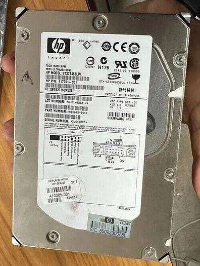 Used GE LightSpeed CT HP417791-001 - ST373455LW 73GB 15000RPM ULTRA 320  SCSI