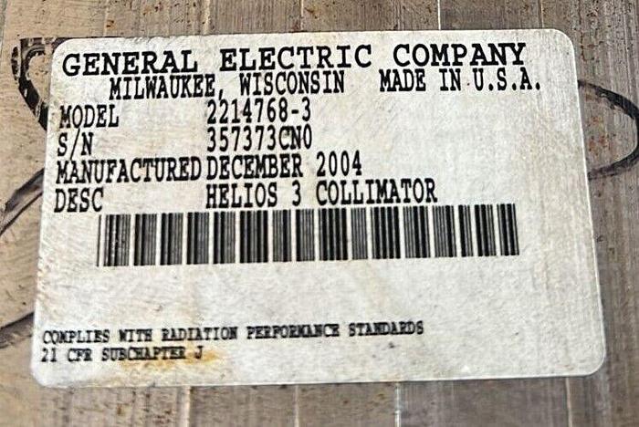 Used GE  2214768-3 HELIOS 3 LIGHTSPEED CT COLLIMATOR