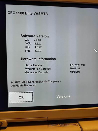 Used GE OEC 9900 Elite MTS (12" VAS) C-Arm System