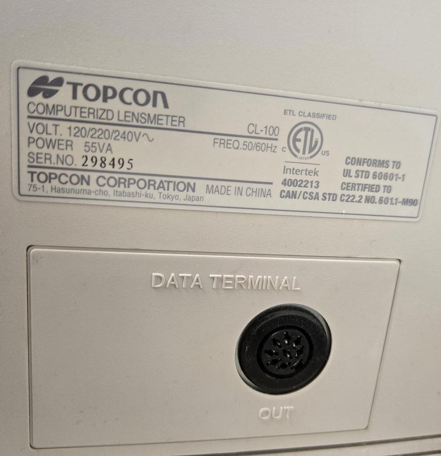 Used TOPCON CL-100 Computerized Lensmeter