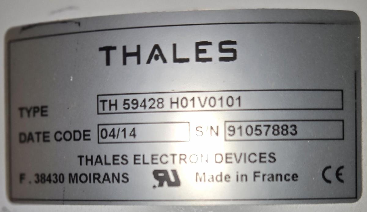 Used THALES 59428 H01V0101 Image Intensifier (9-inch)
