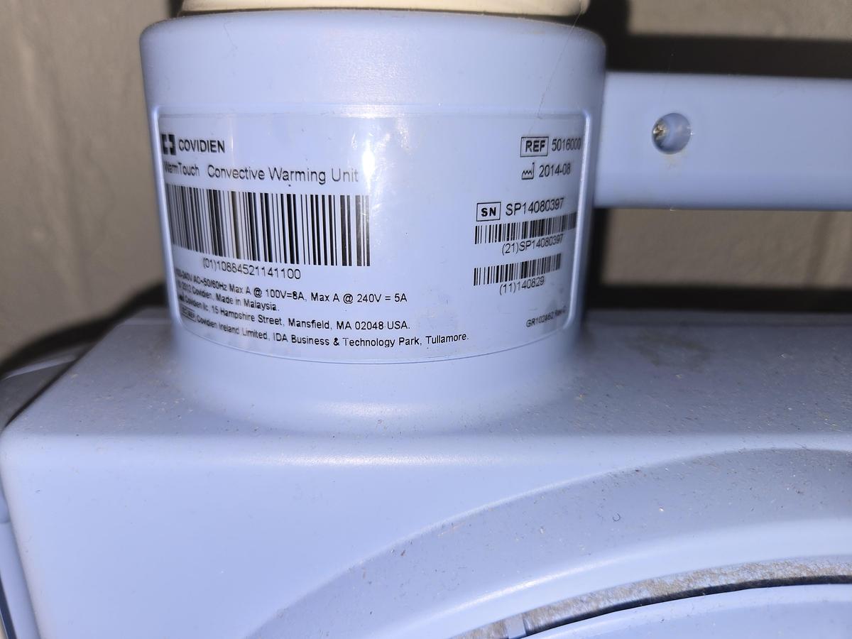 Used COVIDIEN WarmTouch 5016000 Convective Warmer