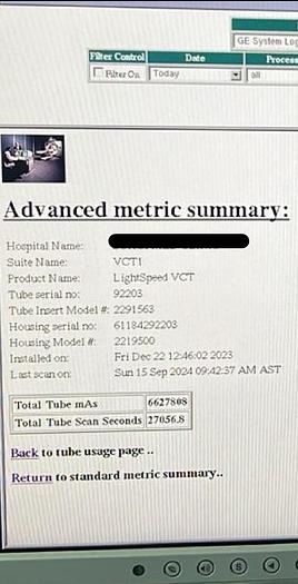 Refurbished GE LightSpeed VCT CT Scanner