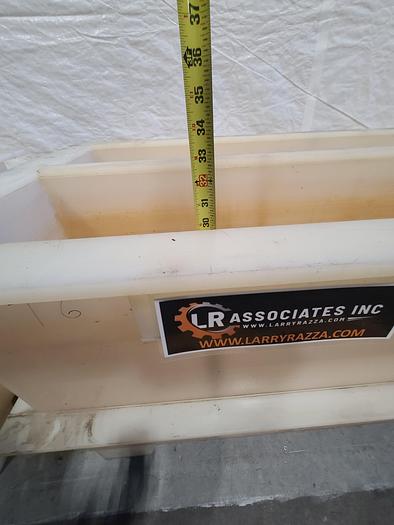 Used Polypro Tank Counter Flow Rinse side and bottom support 70" x 28" x 29" Removable Partition