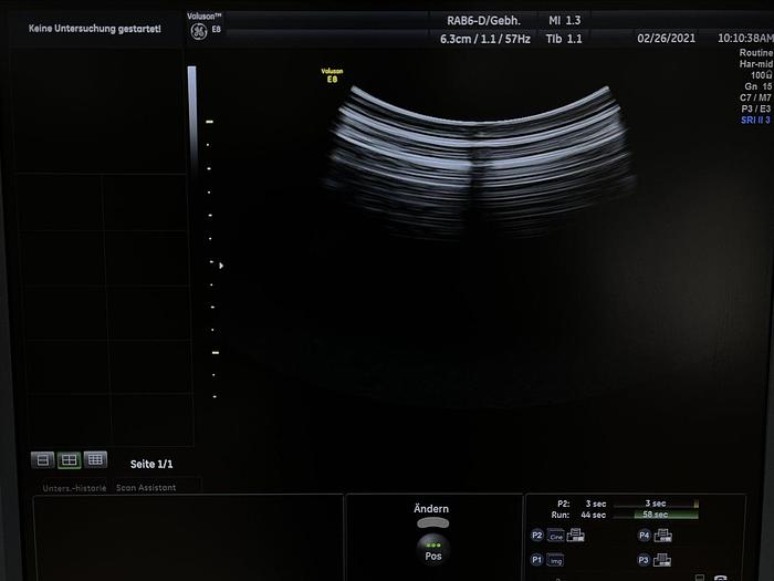 Used GE Voluson E8 Ultraschallgerät mit 2x Sonde und Fußschalter