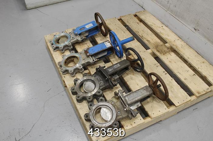 Used 4" Hand Operated Knife Gate Valve #43353