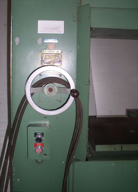 Used 36" Tannewitz Model G1NE Vertical Band Saw; S/N 80129