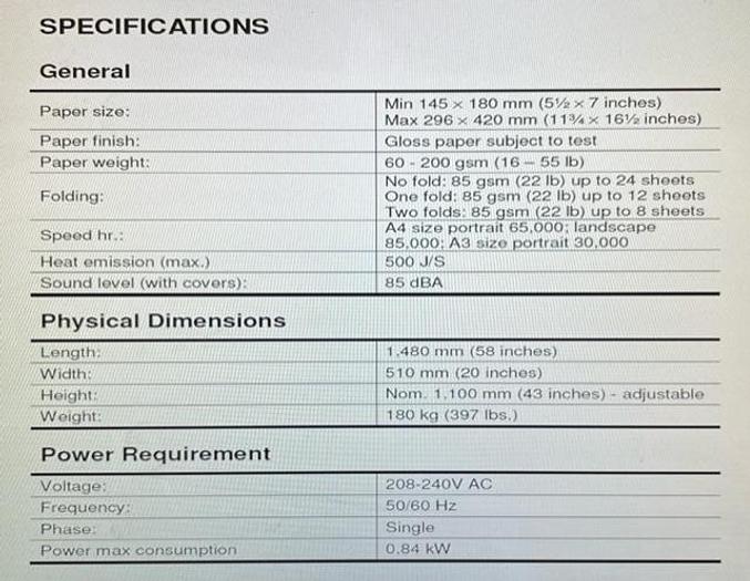 Used INTELMAIL VAF 2-Plate COLLATOR/FOLDER (BLUE)