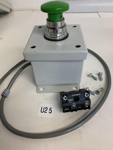 Used Industrial Control Panel Enclosure EXM 4x4x3 W/Siemens 52BAK& Green Push Button