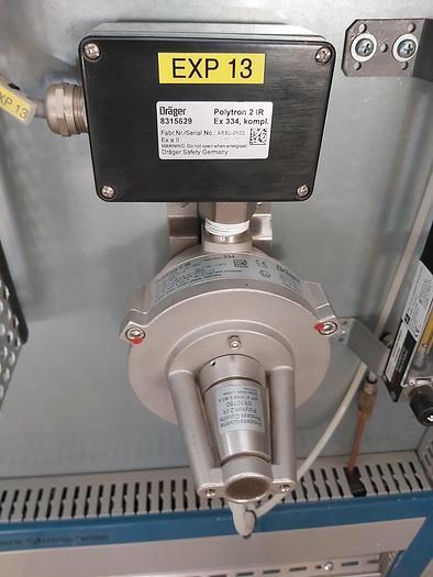Usado Estación de medición de gas completa, incluido Polytron 2 IR Ex 334 Dräger, usada