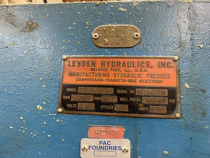 Used 1998 MPI INVESTMENT CASTING WAX PRESS 44-30 HORIZONTAL( On Hold)