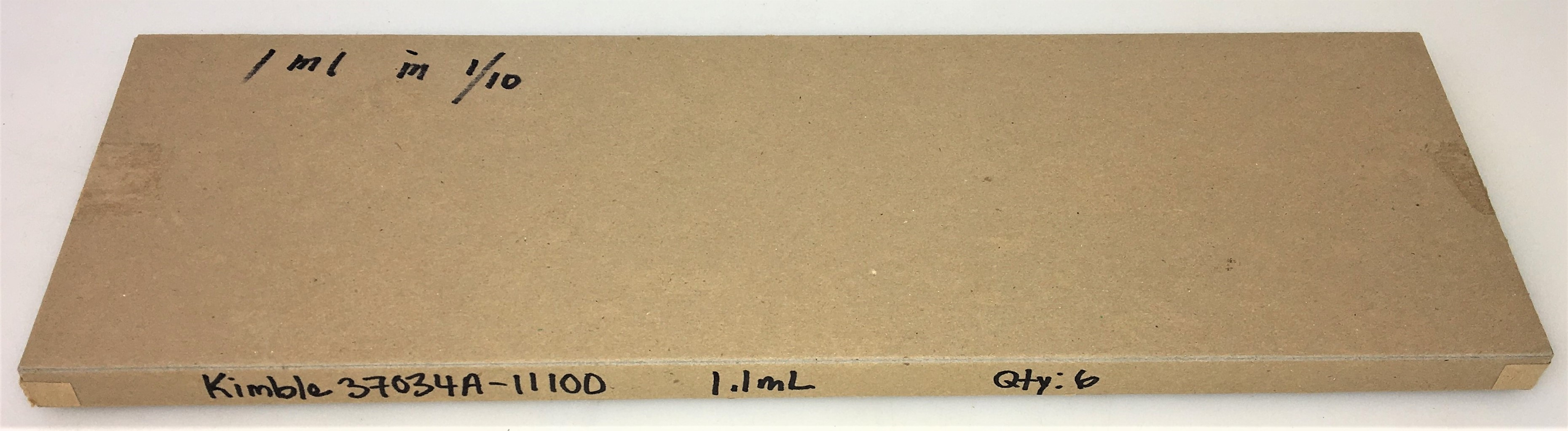 New Open Box Kimble 37034A-11100 KIMAX-51 Bacteriological Pipet - 1.1mL (Pack of 6)