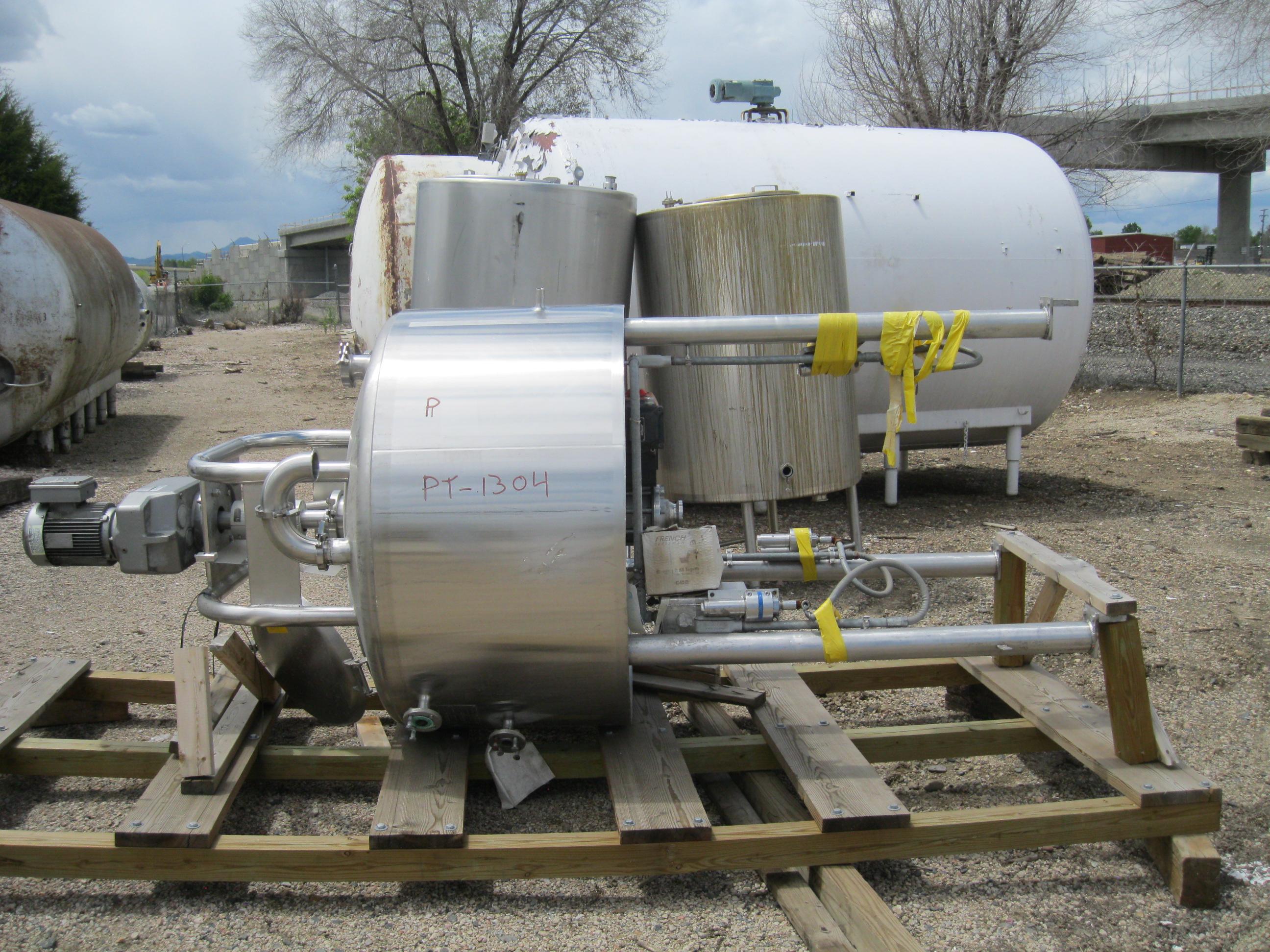 Used 150 GALLON PROCESSOR TANK. DCI SERIAL 94F48011C