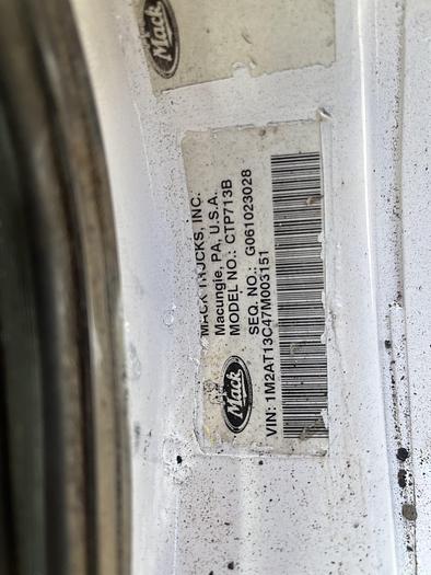 Used 2007 MACK CTP713 Granite Tri-Axle Dump Truck #5607