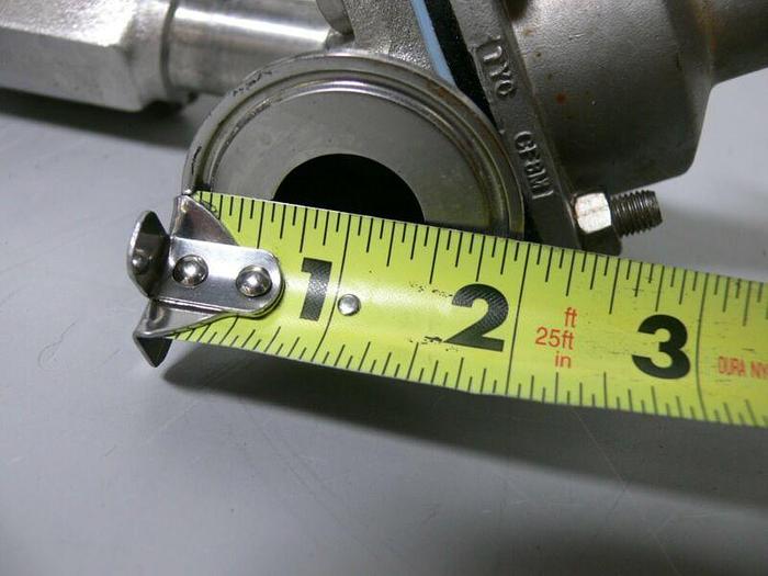 Used Lot of 2 ITT Pure-Flo 316L RA25Max Diaphragm Valves 1" Pipe 2" OD Sanitary