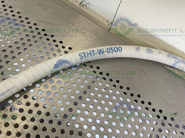 Used Saint Gobain  STHT-W-0500 48" Silicone Hose w/ 1/2" Sanitary to Threaded Fitting