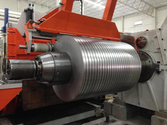 Used F&P 1850x4mm Slitting + Packaging Line (New) #4344