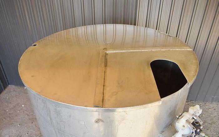 D'occasion USED 400 GALLON TANK, STAINLESS STEEL, WITH DIAPHRAGM PUMP