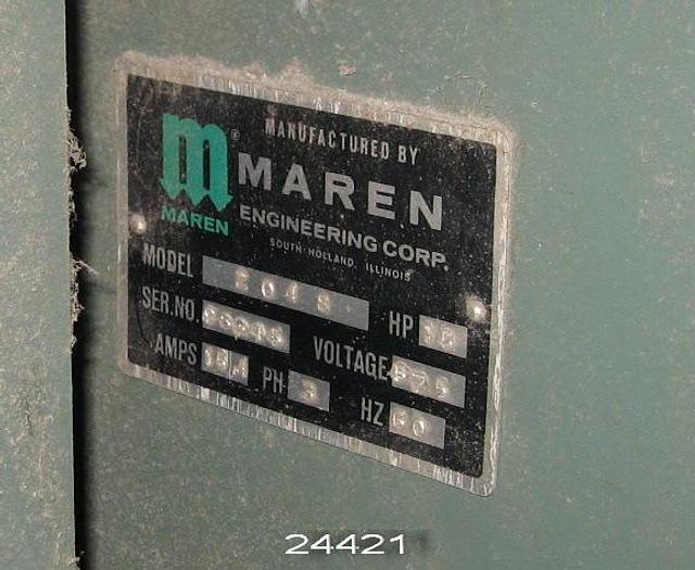 Used Maren 2048 Vertical Baler, 30" X 36" X 48".  Overall Dimensions Are 97" Tall, 68" Wide, And 56" Deep (Includes Cylinder, Hydraulic Unit, Frame, Etc). #24421