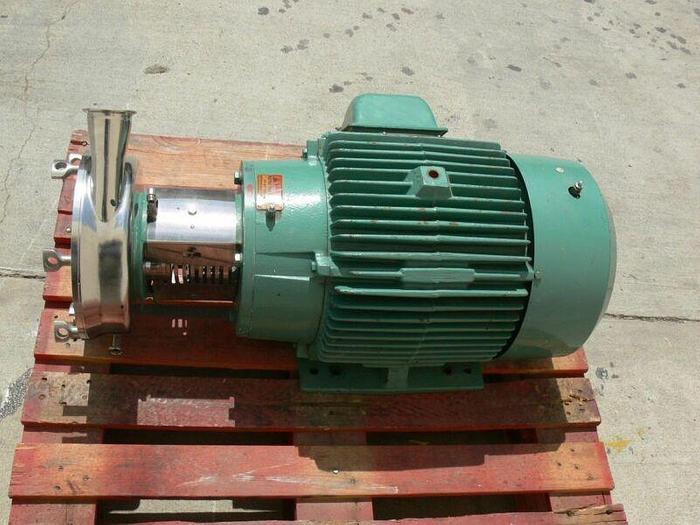 Used Tri-Clover CLW3285MEGK4EP Sanitary Centrifugal Pump w/ a 30 HP Reliance Motor