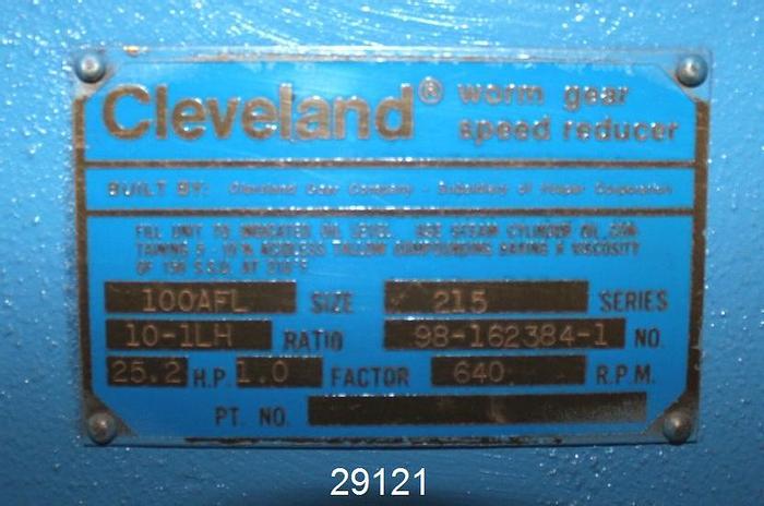 Used Cleveland 215 Worm Gear Speed Reducer #29121