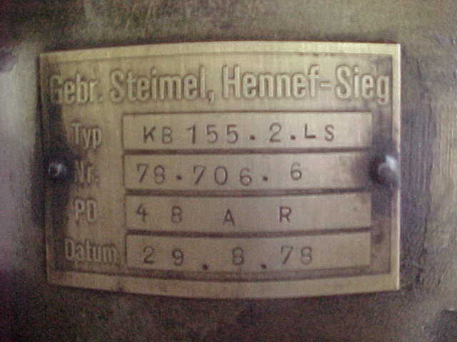 Used 1978 STEIMEL WATERPUMP KB 155-2LS