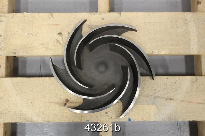 Used Goulds 3196 4x6x13 13" Diameter CF8M 6-Vane Impeller #43261
