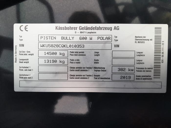 Gebraucht 2019 PistenBully 600 Polar W