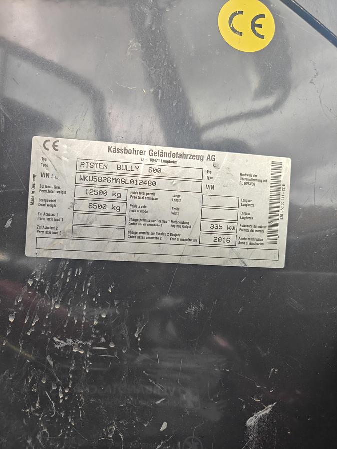 Used PistenBully 600 SCR (2016)