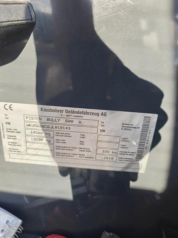 Used PistenBully 600 W SCR 2018