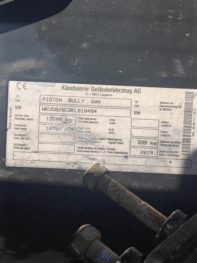 Used 2019 PistenBully 600 SCR